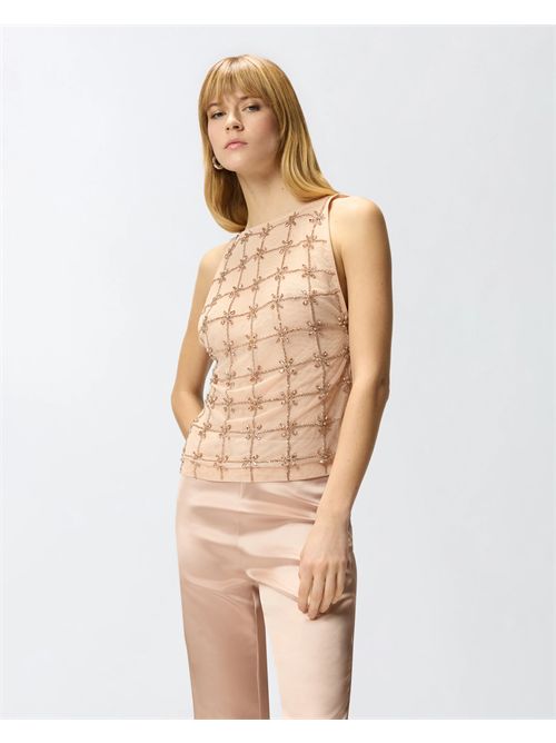 Top smanicato in tulle con cristalli PINKO | 106437A32B/ZN6